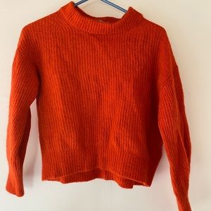 Womens medium Everlane wool sweater orange